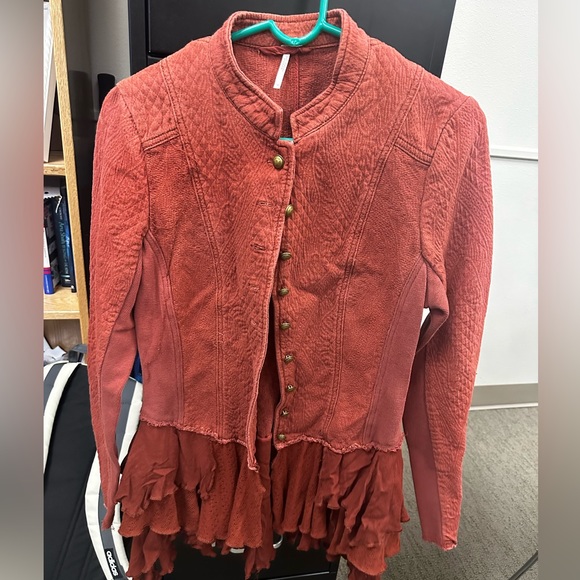 Free People Jackets & Blazers - Free people quilted ruffles jacket